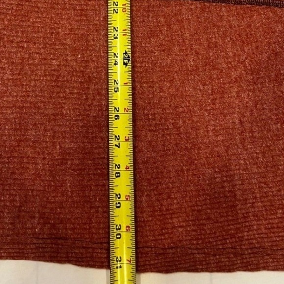 Free People Distressed Ribbed Knit Dolman Sleeve Tunic Top Size Large Orange‎ - Picture 7 of 11